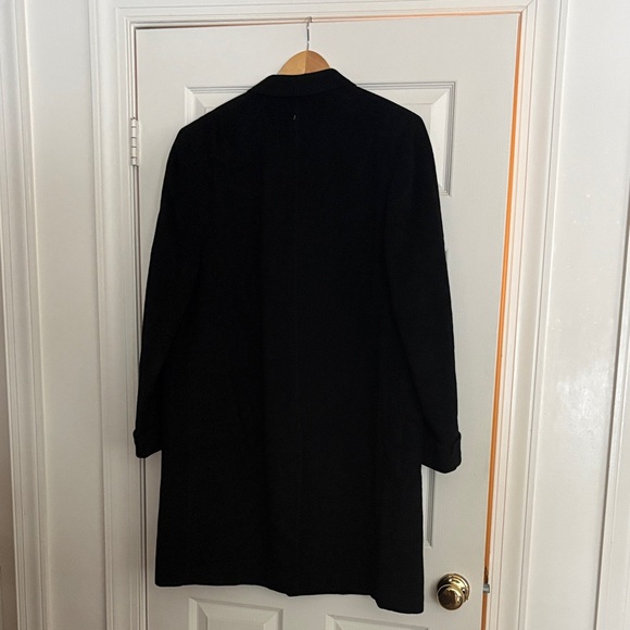 Classic Black Men's 100% Cashmere Trench Coat - Picture 3 of 3
